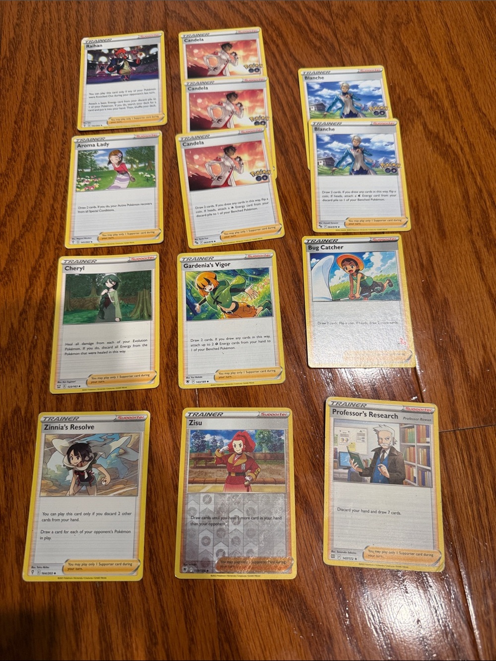 2021&2022 Pokemon Trainer Card Lot - Yellow Borders13 cards